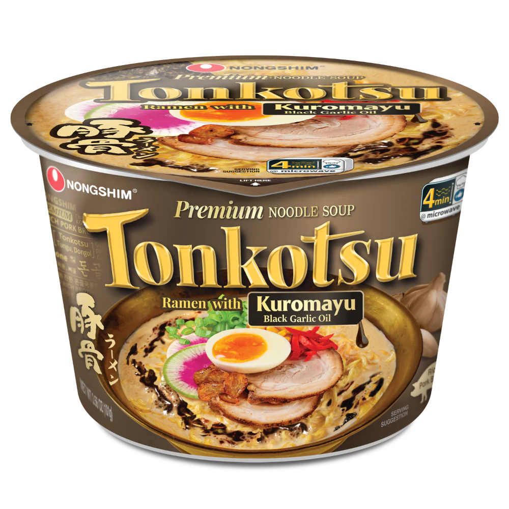 Nongshim Tonkotsu Ramen with Black Garlic Oil Noodle Big Bowl, 3.56 Ounce