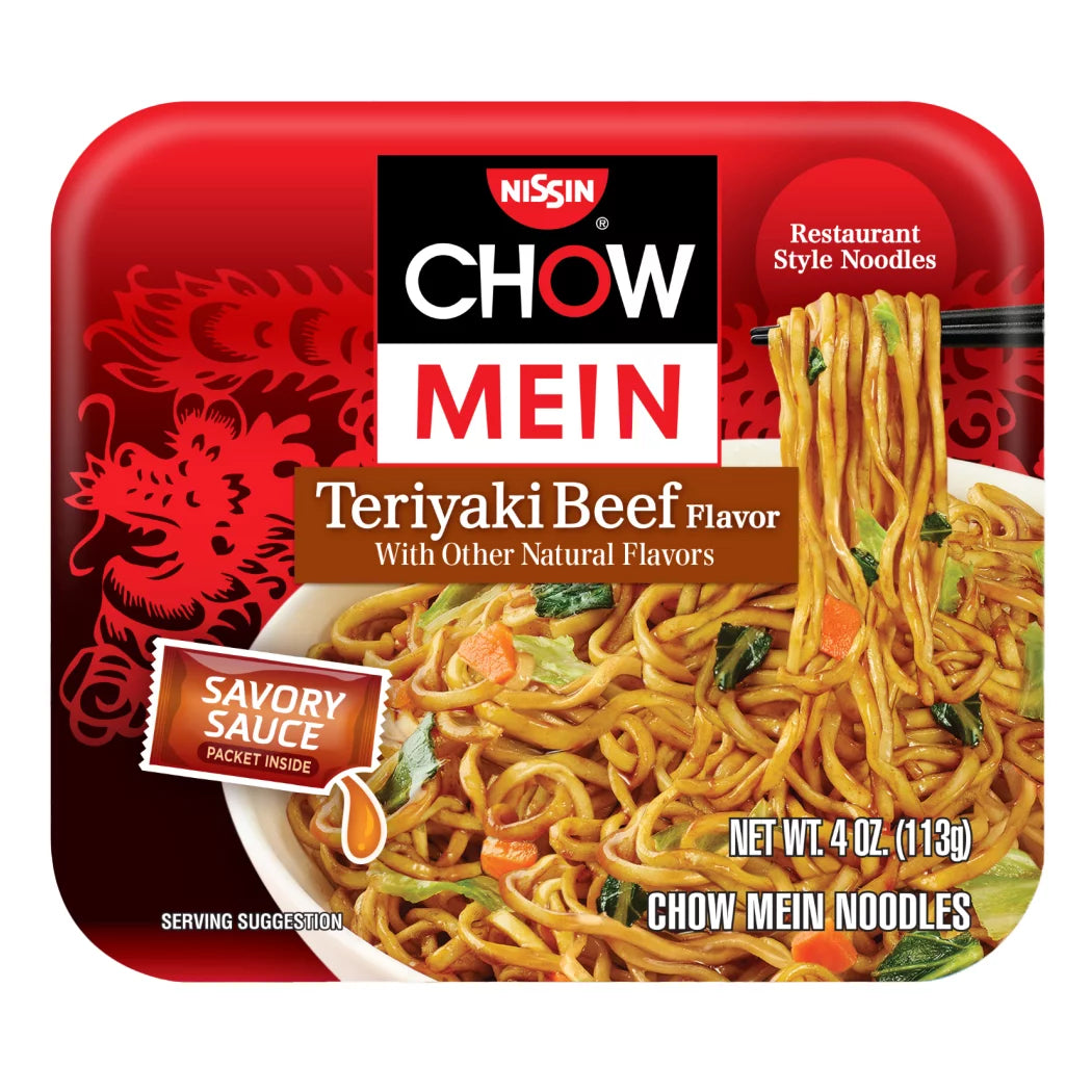 Nissin Chow Mein Noodles, Teriyaki Beef, 4 oz