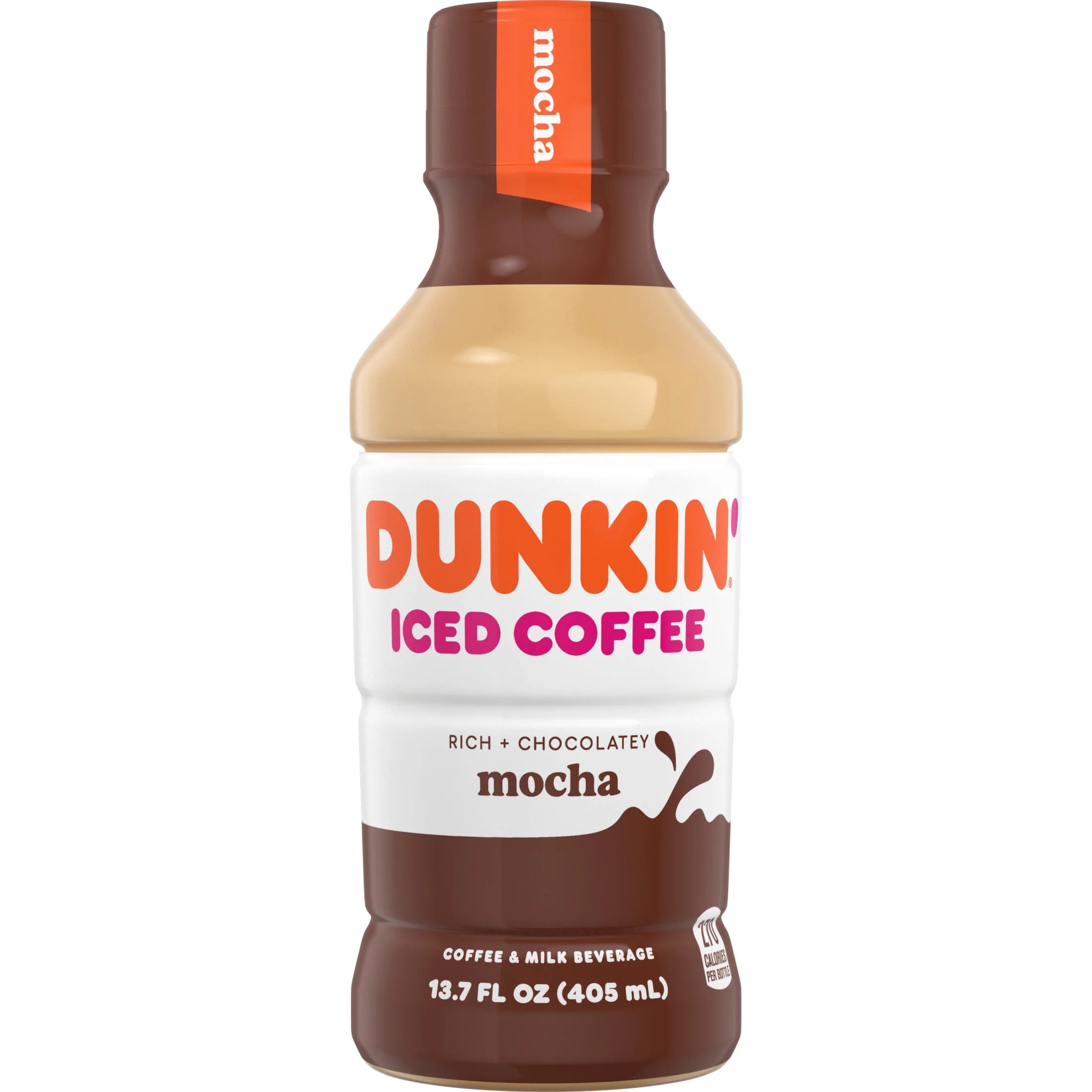 Dunkin' Mocha Iced Coffee Bottle, 13.7 fl oz