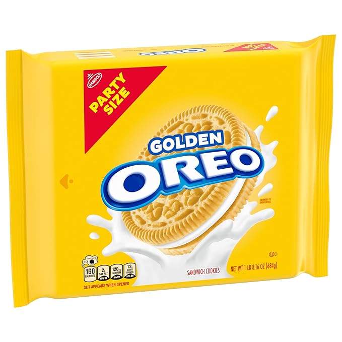 OREO Golden Sandwich Cookies, Party Size, 1 LB 8.16 oz