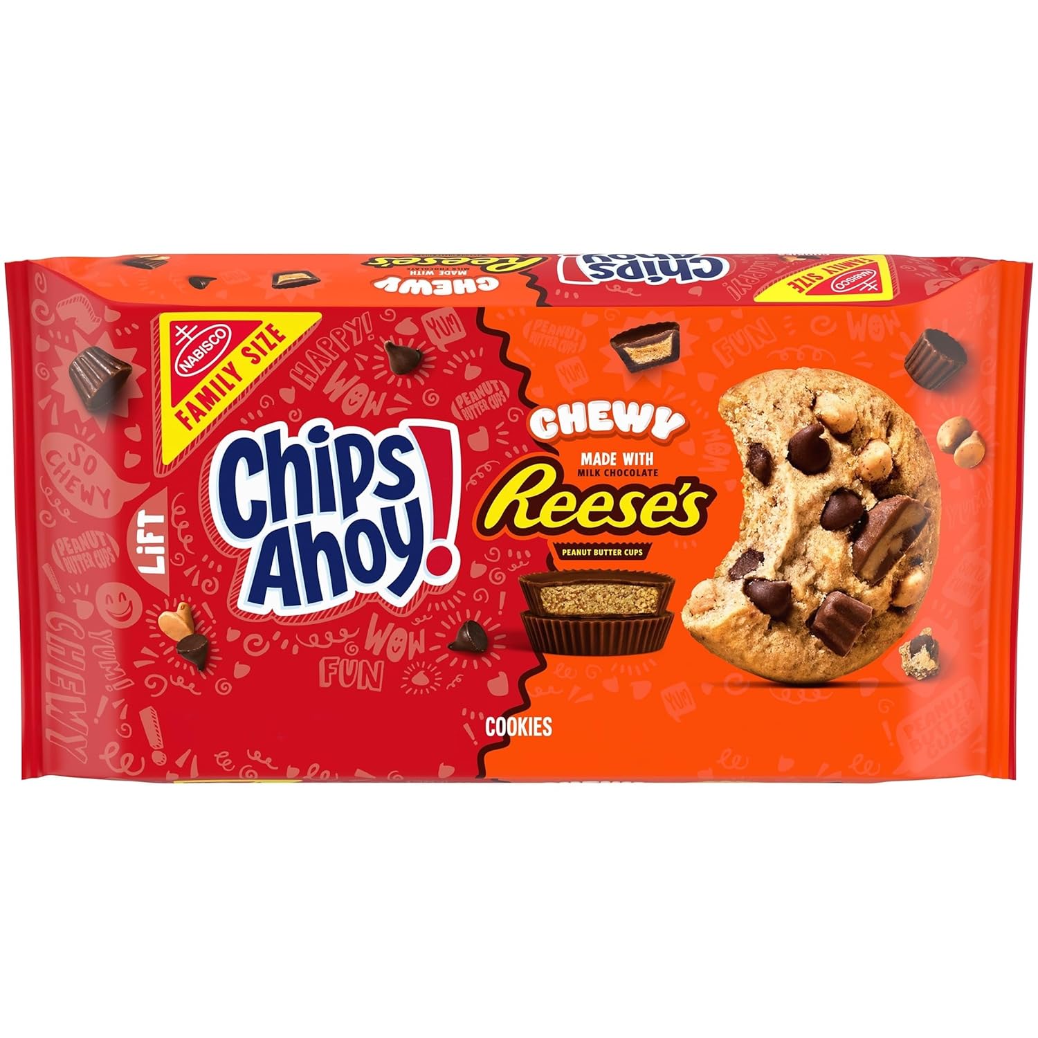 CHIPS AHOY! Chewy Chocolate Chip Cookies with Reese's Peanut Butter Cups, 14.25 oz