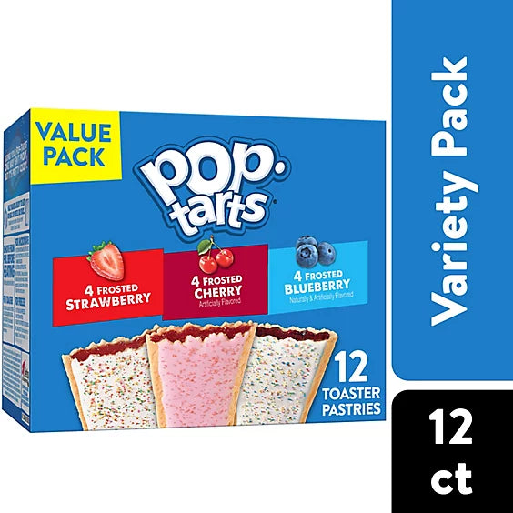 Pop-Tarts Toaster Pastries, Breakfast Foods, Kids Snacks, Variety Pack (12 Pop-Tarts)