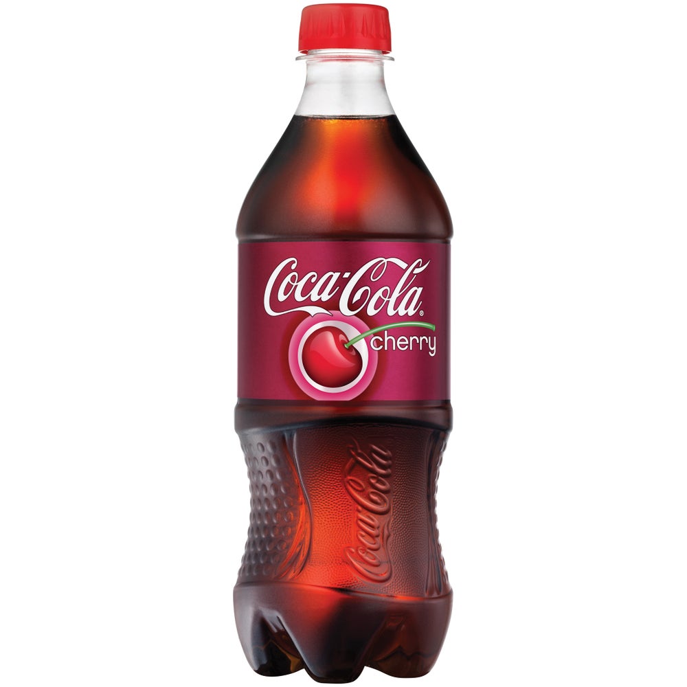 Coca-Cola Cherry Soda Soft Drink Bottles, 16.9 fl oz