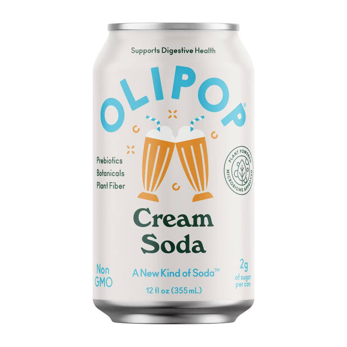 OLIPOP Prebiotic Soda Pop, Cream Soda, 12oz